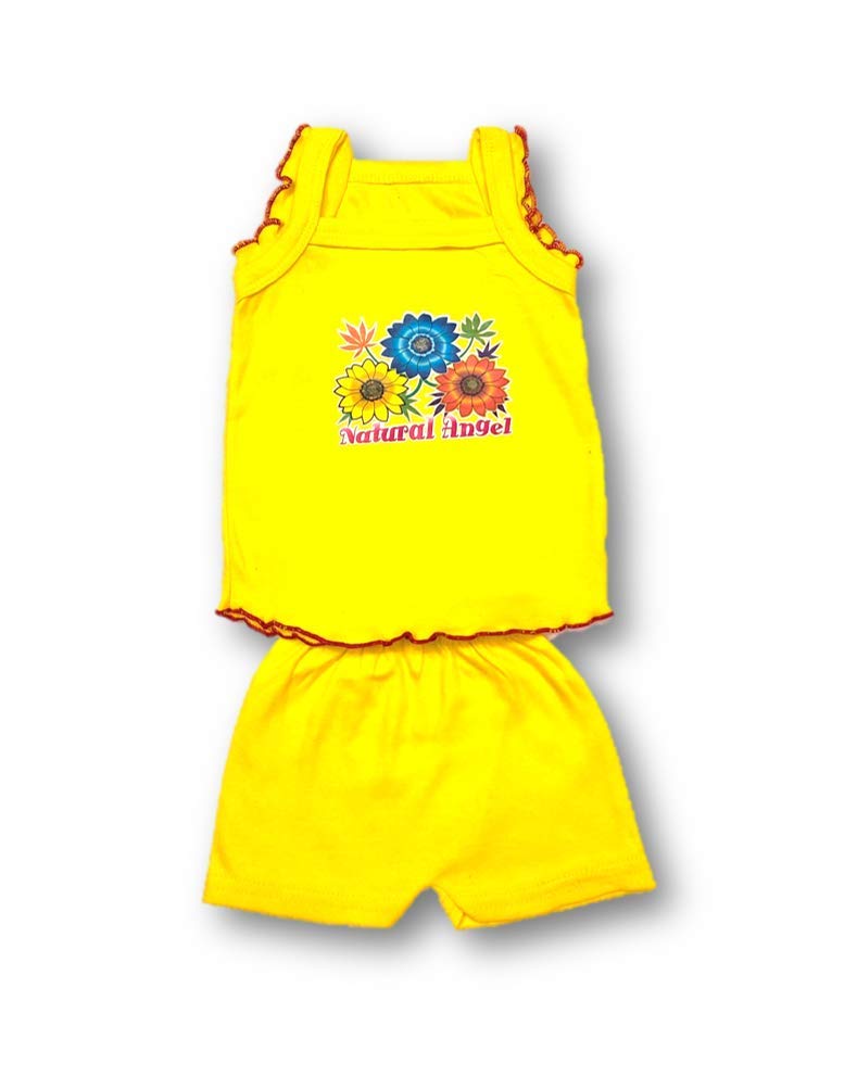 Jimmy Jammy - Baby Girl 100% Cotton Frock and Shorts Set (Pack of 5) (6-12 Months) 1