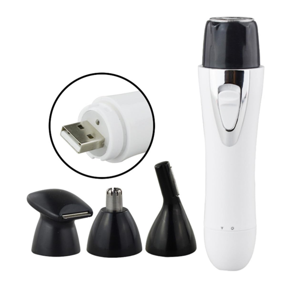 Rasoio Elettrico 4 in 1 per Peli Nasali, USB Ricaricabile