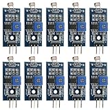 XLX 10PCS Photosensitive Sensor Module Digital Light Intensity Detection Photosensitive Resistor Module High Power High Efficiency Digital Measurement Electronic Practice DIY