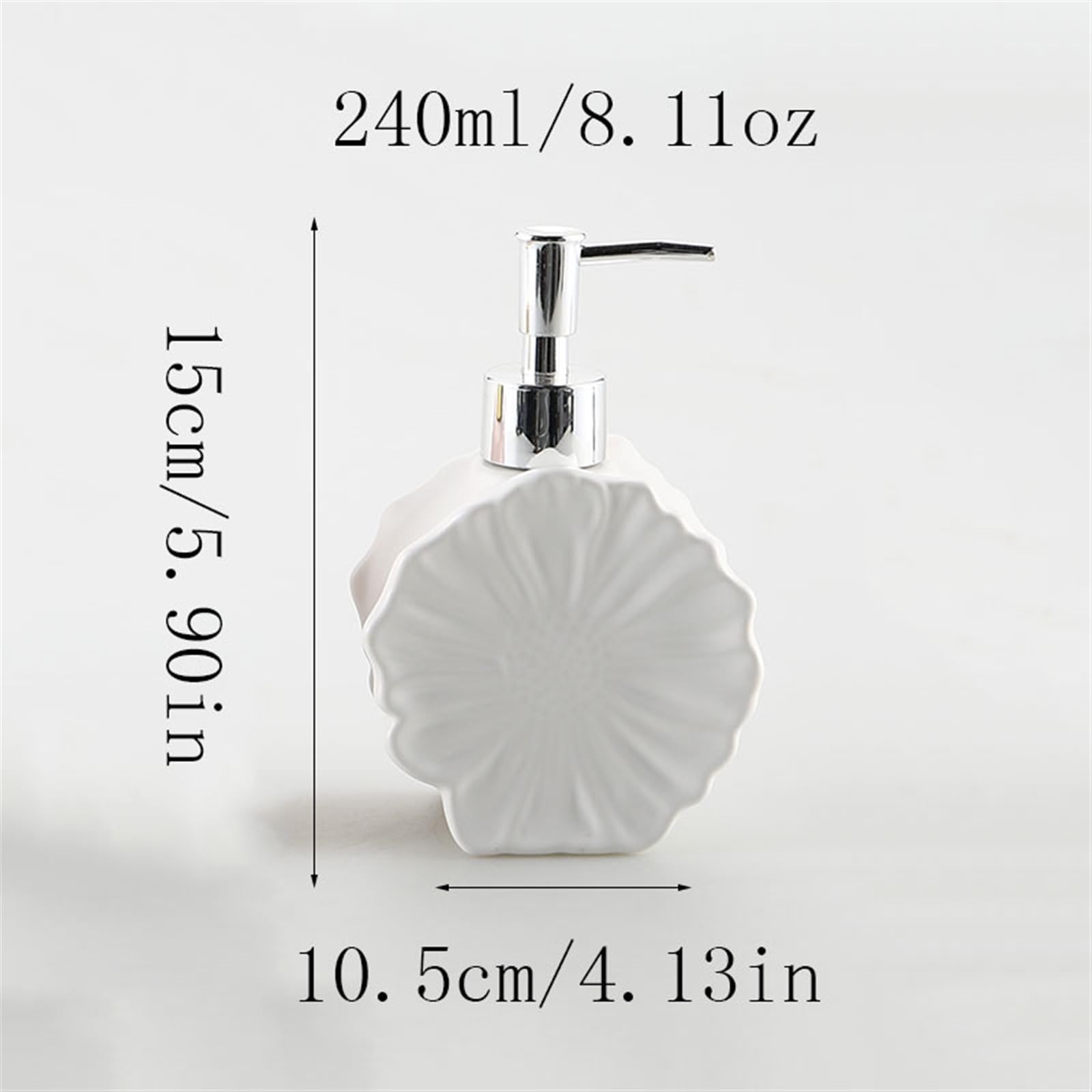 Dozownik mydła Dozownik mydła w kształcie kwiatu do balsamu do naczyń mydło szampon olejek do masażu ceramiczna pompka do mydła do kuchni łazienka 8.11 uncji butelka na mydło Akcesoria kuchenne do łaz