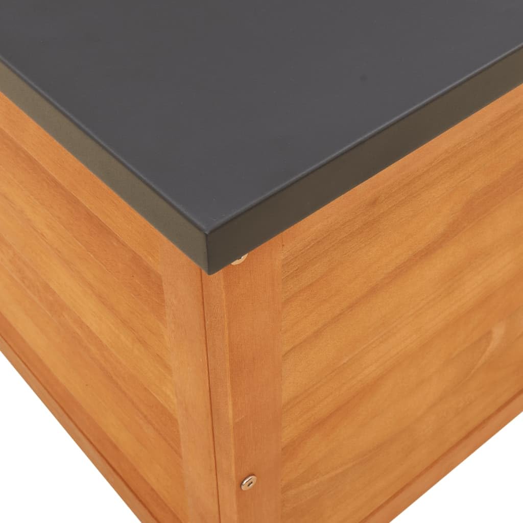 Contenitore da Giardino 90x48x55 cm Baule Esterno Legno Massello Acacia