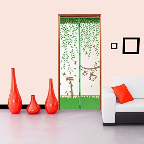STORE99® 2 Sizes Multicolor Automatic Closing Magnetic Door Screen Anti-Mosquito Mesh Door Curtain(green 100 * 210cm)