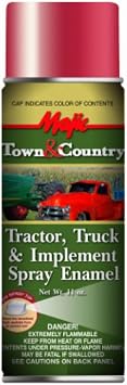 Majic Town & Country Tractor, Truck & Implement Enamel Spray Paint, Gloss Red, 12 oz. - Pack of 6