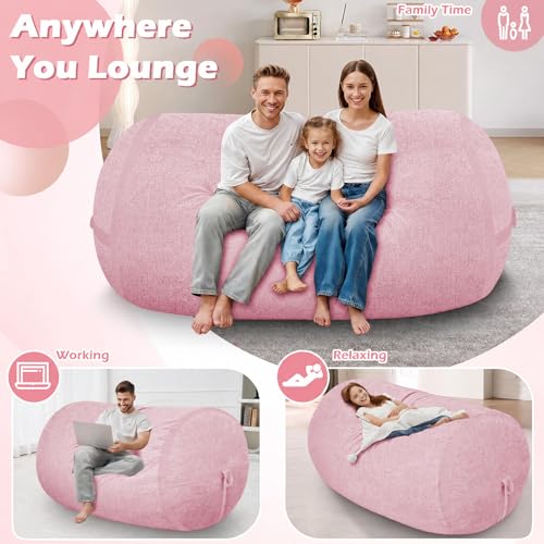 Image of 6FT Bean Bag Chair 6'Giant Bean Bag Chairs with Adults, Large Beanbag Chair