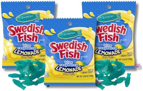 Amazon.com : Swedish Chewy Gummy Fish - Pack of 3 - Blue Raspberry ...