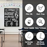 WISYOK White Liquid Chalk Pens, 3mm and 6mm Reversible Bullet & Chisel Point Chalk Markers, Erasable Marker Pens for Chalkboard, Window, Glass, Jars and Mirror- 4 Pack - Image 6