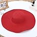 Big Beach Hats for Women Foldable Summer Wide Brim Packable Oversized Sun Hat Lady Girl Travel Straw Hat Red