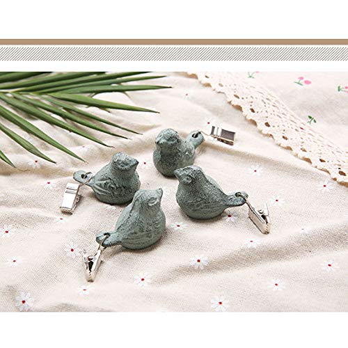 Watenkliy - 4 pinzas para mantel, de hierro fundido, resistentes al viento, para mesa, mesa de jardín, pesos para mantel, tableros de mesa Cover