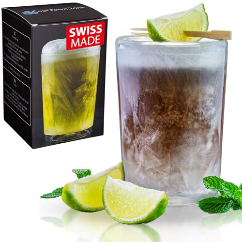 1 vaso de 280 ml CoolDownDrink - Olvídese de los cubitos de hielo: enfríe sus bebidas sin aguarlas. Perfecto para cerveza, aperitivos, cócteles y refrescos.