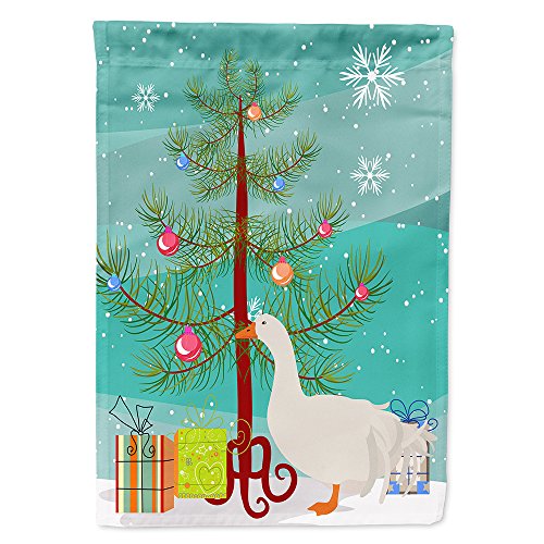 Caroline's Treasures BB9269CHF Sebastopol Goose Christmas House Flag, Teal Large