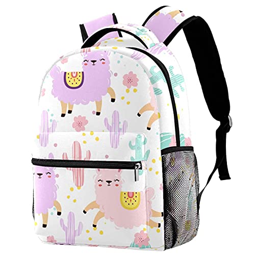 Sac à dos décontracté pour femme grand format au motif de coucher de soleil multicolore