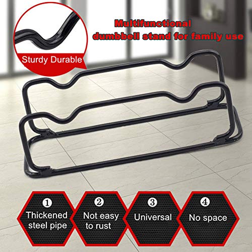 Gfertre 2 In 1 Dumbbell Rack/Barbell Rack Holder, Solid Steel Make Strength Training Dumbbell Rack,660Lb Capacity, Universal Dumbbell Storage Stand/Storage Racks,Stand Weight Lifting Dumbbell #TOP2