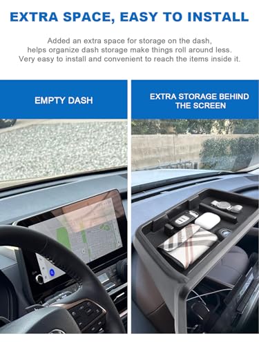 Image of CDEFG for 2024 2025 2026 Toyota Grand Highlander Dashboard Storage Box 12.3-Inch Screen Compatible with 2024 2025 2026 Toyota Grand Highlander Accessories Behind-Screen Dash Organizer