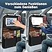 Oneyus Auto Organizer, 2 Stück Autositz Organizer Große Rückenlehnenschutz Auto Kinder Multifunktional Wasserdicht Rücksitz Organizer mit Klapptisch,Tablet Tasche und Viele Taschen-Schwarz