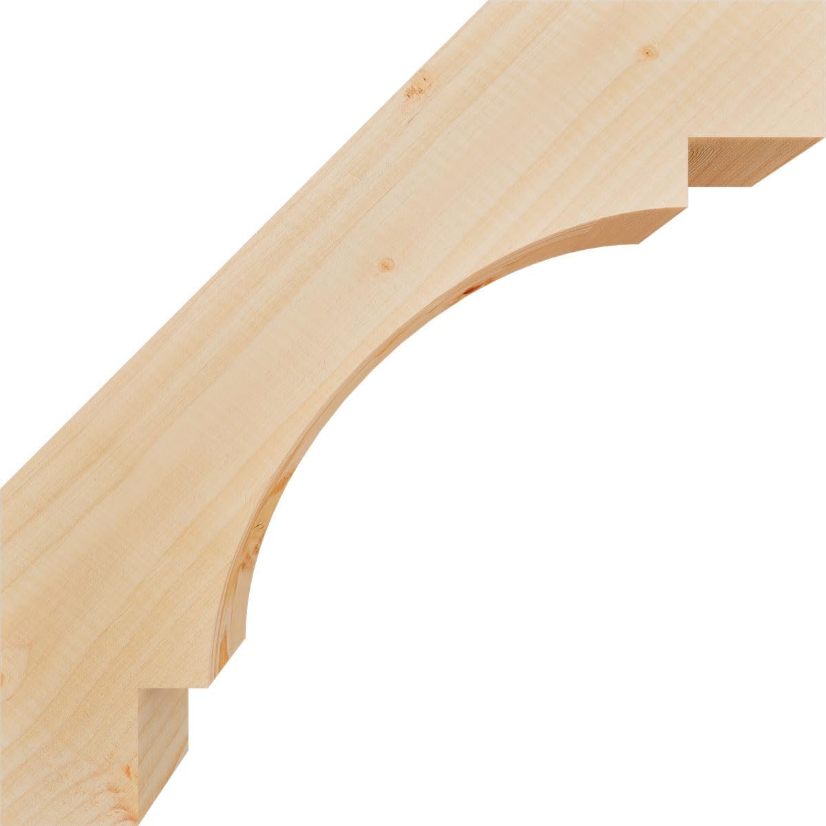 Ekena Millwork BRC04X16X16MRC00SDF 3 1/2"W x 16"D x 16"H Merced Smooth Knee Brace, Douglas Fir