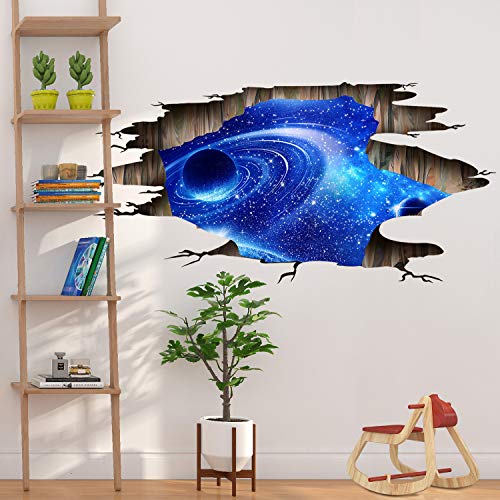 Vinilo Decorativo 3D Galaxia Azul Removible Universo