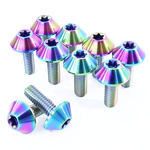 チタンボルト ホンダ CB400SF NC42専用 ブレーキディスクボルト フロント用 10本セット M6×17 P1.0 焼き色
