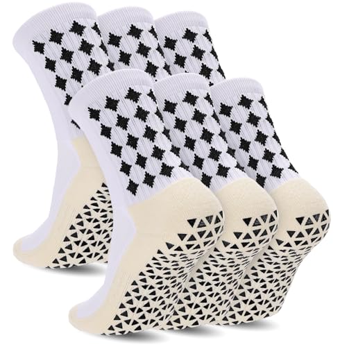 Regilt 3/6 Pairs Grip Soccer Socks