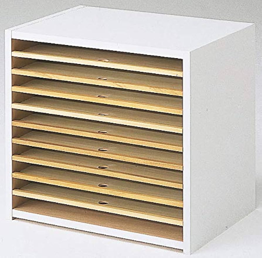 Amazon | 【お届先 法人様限定】新日本教文 画用紙整理棚 10段