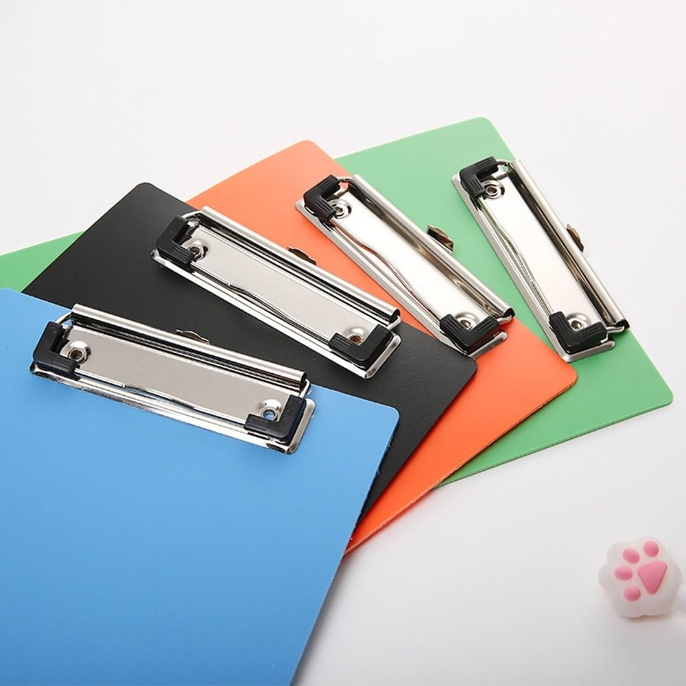 4 pezzi A5 Portadocumenti Clip Appunti Blocco note Carta di prova Forniture scolastiche for ufficio Cartella file Cancelleria Per L'ufficio(Black)