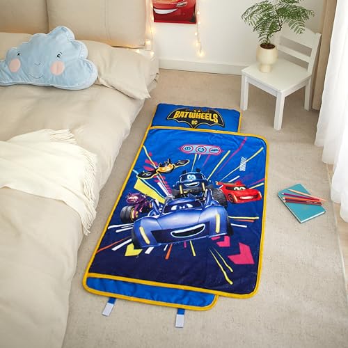 Image of Super Soft Plush Toddler Quilted Nap Mat with Built in Blanket and Pillow