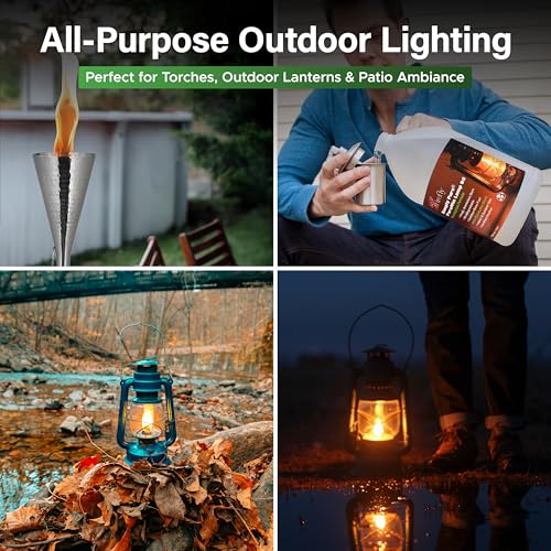 Image of Firefly - Premium Paraffin Lamp Oil 1 Gal - Indoor Eucalyptus | Kosher Certified, Smokeless Burn, Low Soot Flame, 120 Hour Burn Time, For Wick Fed Lanterns, Tiki Torches, Emergency Lighting