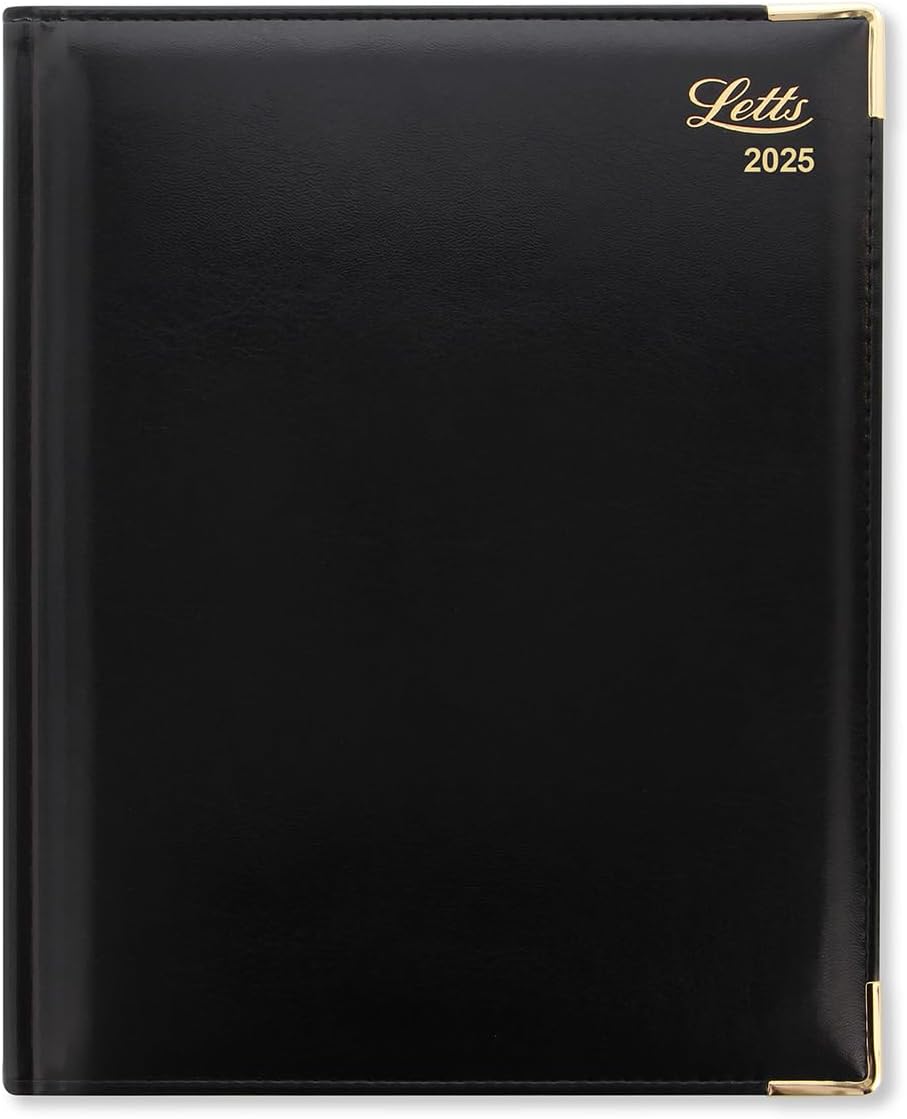 Letts of LondonLexicon Quarto week to view with appointments 2025 diary - black