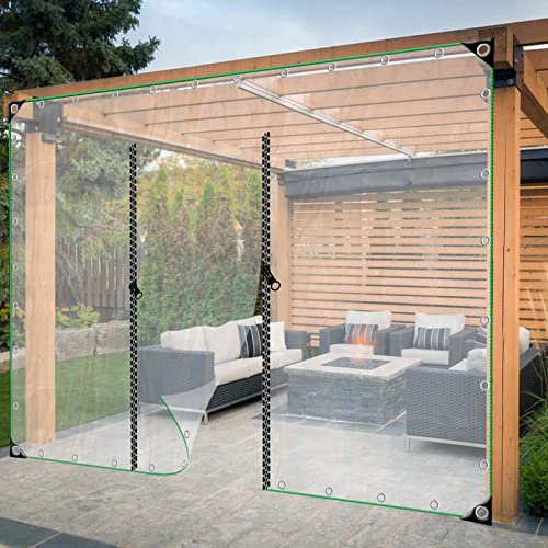 Rideaux d'extérieur transparents bâche imperméable PVC jardin pergola - 2