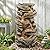 Jocoevol 32" High Outdoor Water Fountain, 5-Tiers Cascading Rock Waterfall with LED Lights for Garden, Patio, Yard Decor, Soothing Tranquility for Any Outdoor Living Space