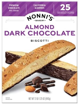 Biscotti, Almond Dark Chocolate, 25 ct + SHIPPING IN BOX