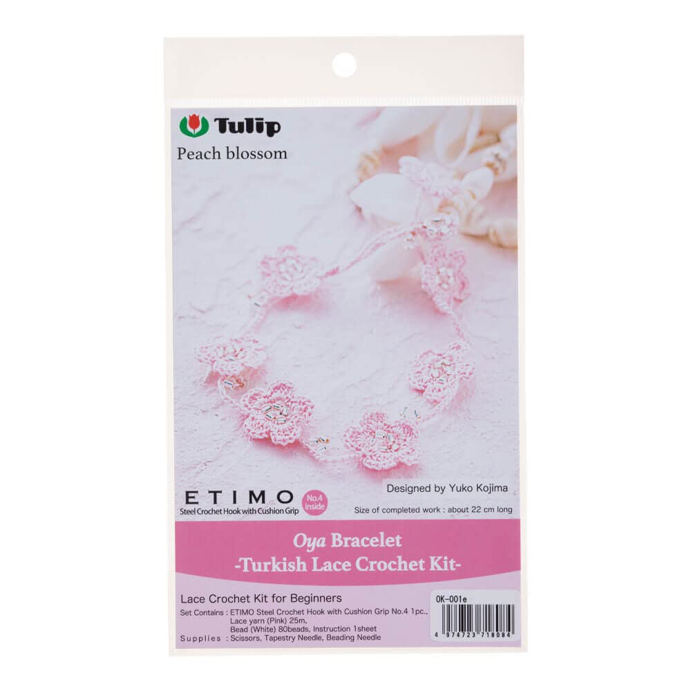 Kit de ganchillo Oya Tulip teje pulseras de encaje turco sin nudos rebeldes