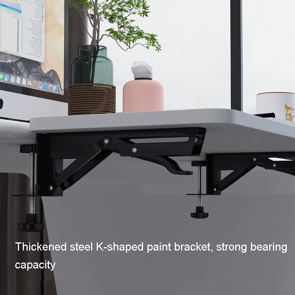 75cm*25cm Blanc Bandeja extensora de Escritorio,Bandeja extensora de Escritorio ergonómica,Bandeja Plegable para cajón de Teclado,Cajón para Teclado,Abrazadera sin perforación