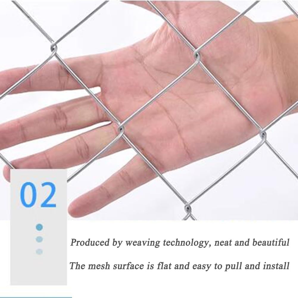 Malla de acero galvanizado duradera flexible para uso en exteriores, protección contra caídas y seguridad a gran altitud, perfecta para jardines y obras de construcción