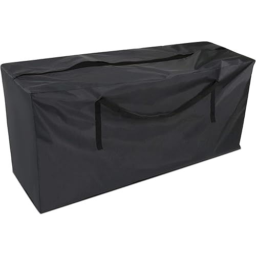 Fenghome Furniture Cushion Storage Bag, 420D Waterproof Storage Bag with Zipper and Handles for Outdoor/Indoor Patio Furniture Clothes and Pillows and Christmas Tree, 68 x 30 x 20 inches, Black