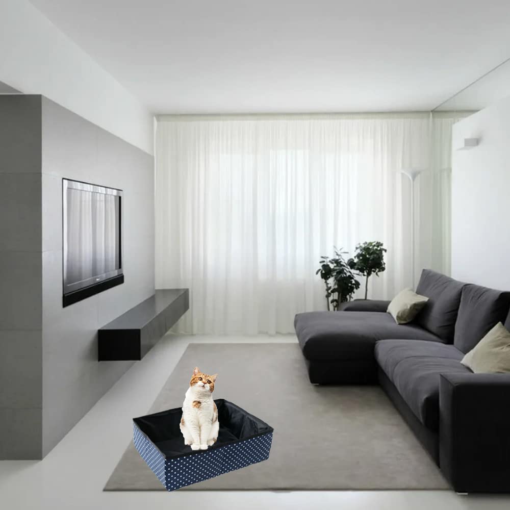 Lettiera Pieghevole Per Gatti - 40x30cm, Impermeabile, Portatile, Per Casa E Viaggi - Foto 4