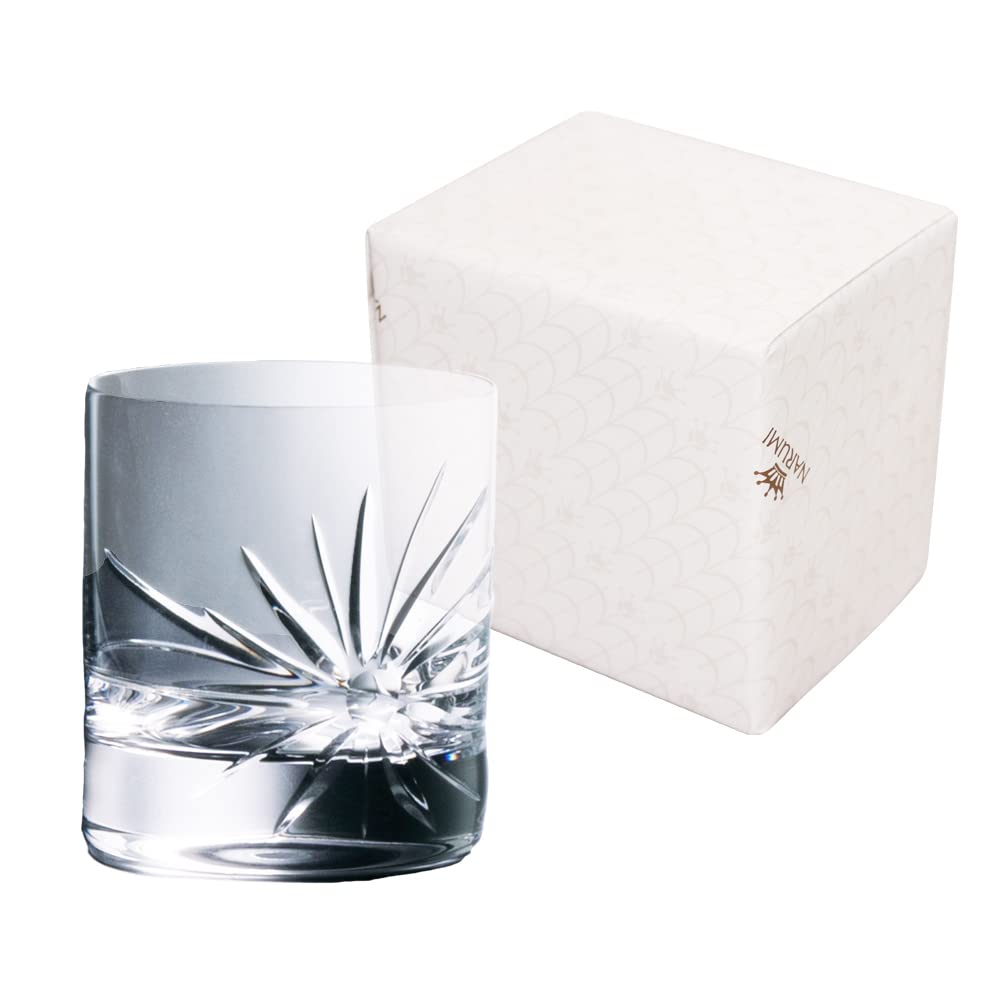 Narumi GW4167-42768TPAZ Rock Glass, Glassworks, Gaia, 10.1 fl oz (310 cc), Clear, Old Glass, Crystal, Wedding Gift, Gift Box, Wrapped