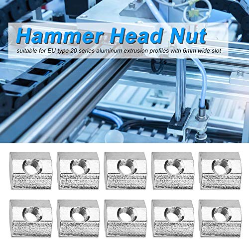 Dado con testa a martello, 50 pezzi di fissaggio