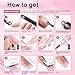 JEWHITENY Poly Extension Gel Nail Kit 14 PCS Poly Gel Kit with Slip Solution and Mini Lamp Nail Art Design Beginner