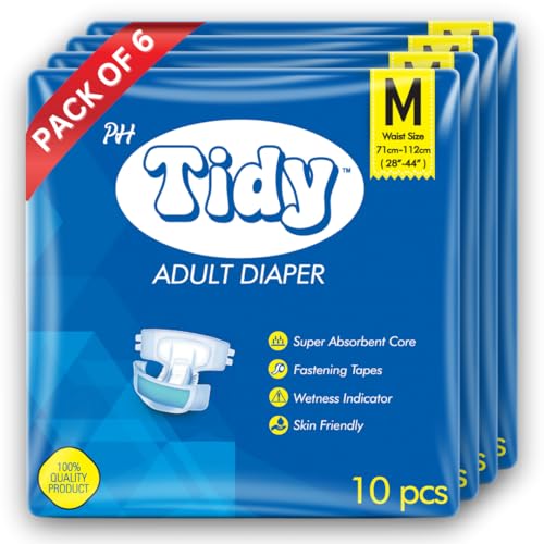 Image of Tape Style Super Absorbent | Unisex | Waist Size (28-44 Inches) Adult Diaper - M (60 Pieces)