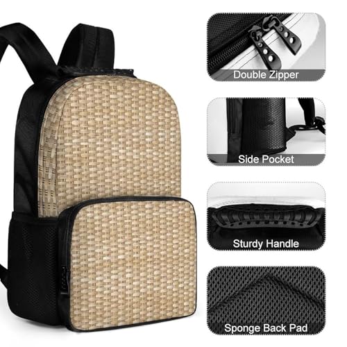 Wicker Large Capacity Backpack Reinforced Design with Adjustable Shoulder Straps4