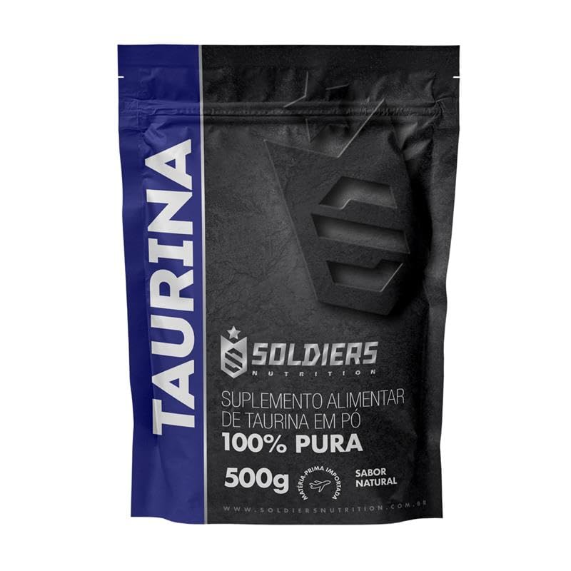 L-Taurina 500g - 100% Pura Importada - Soldiers Nutrition