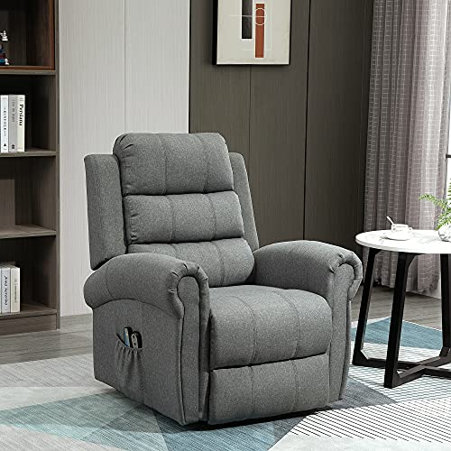 HOMCOM Poltrona Massaggiante Reclinabile, Poltrona...
