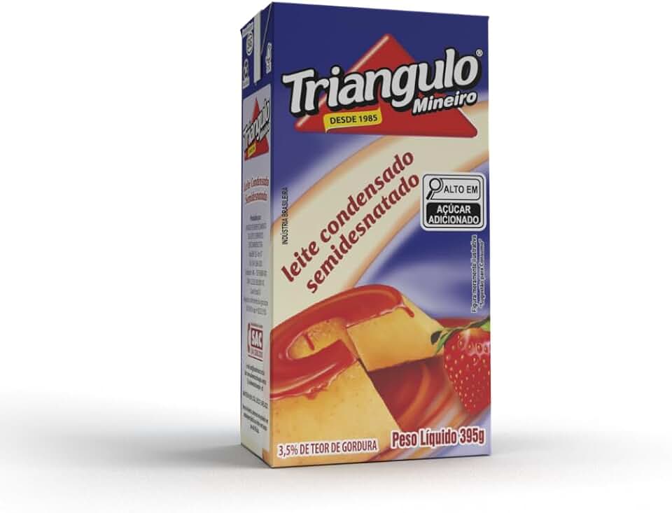 Leite Condensado Semindesnatado Lata de 395g, Triangulo