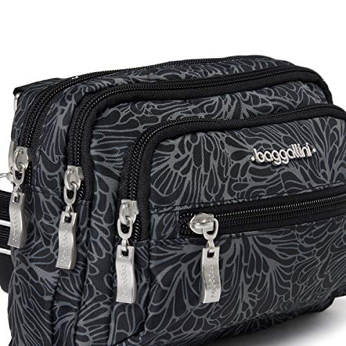 Baggallini Womens Triple Zip Bagg Cross Body Handbags, Midnight Blossom, One Size Us #TOP5