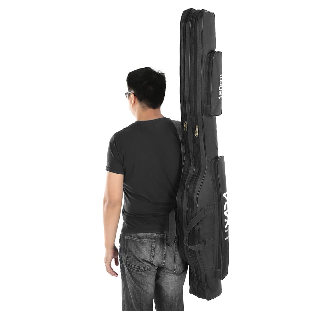 Borsa da pesca, 170 cm, portatile, pieghevole, per canna da pesca, attrezzatura da pesca, borsa da viaggio, organizer