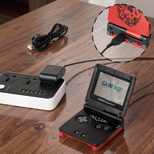 Image of Funturbo Gameboy Advance SP Charger, GBA SP Charger Set with USB Charging Cable and Wall Adapter