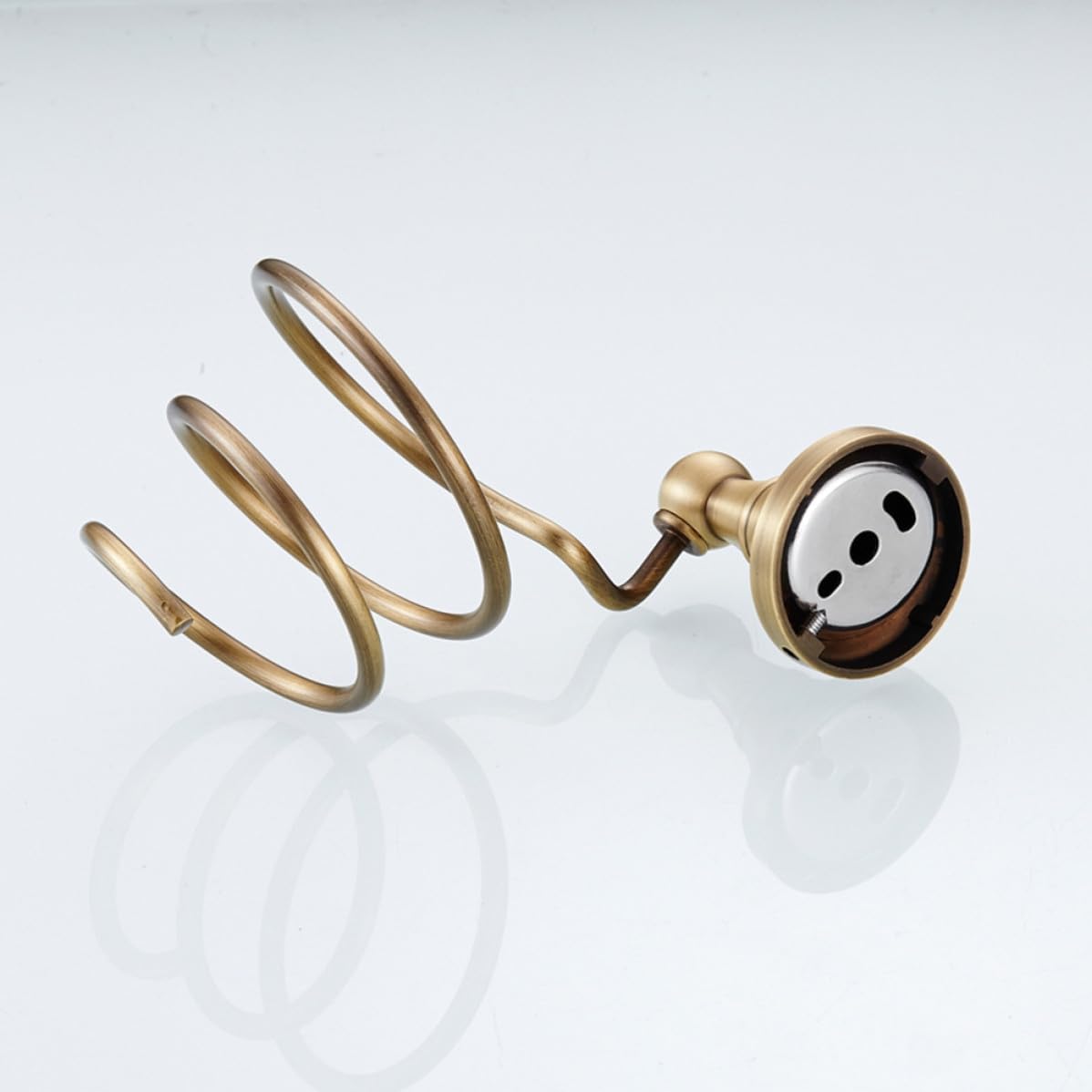 Stainless Steel Hair Dryer Rack Wall Mounted Antique Brass