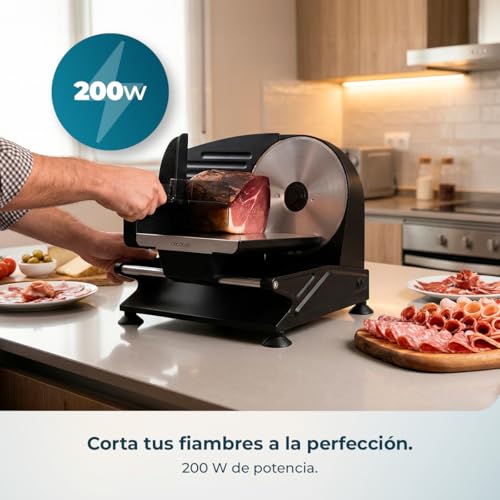 Cortafiambres Cecotec de 200W con disco extraíble QuickOut de fácil limpieza 3