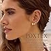 Poxtex Small 14K Gold Plated Huggie Hoop Earrings Set for Women, Hypoallergenic Trendy Hoops Stacks for Multiple Piercings, Dainty Cute Mini Lightweight Cartilage Helix Jewelry Gift for Sensitive Ears