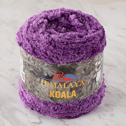 2 Ball/Skein Himalaya Koala Chenille Yarn, 100g/3.5 oz, 100 m/109 Yards, 100% Micro Polyester Bulky Chunky Yarn, Baby Yarn, for Amigurumi, Baby Blankets, and Home Decor, 75717